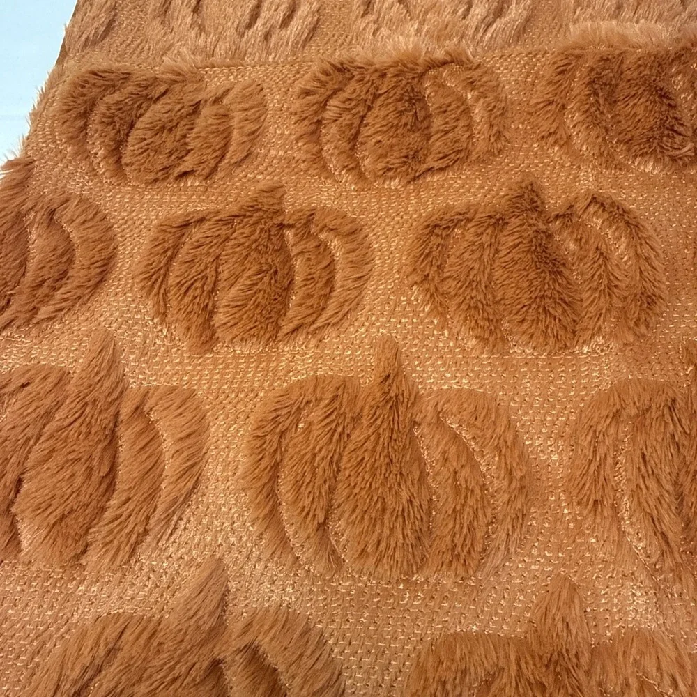 2 Pumpkin Pillow Covers Autumn Orange Chinelle Textured Soft 17